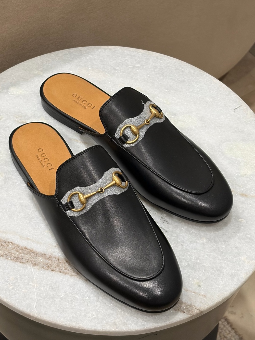 Gucci Princetown Leather Mules
